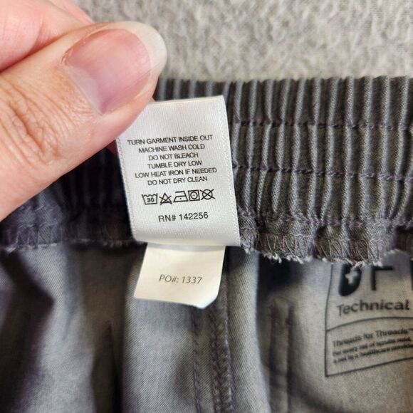 Figs Scrub Pants Womens Medium Gray Yola Skinny Leg Zip Cargo Blue Drawstring - Picture 14 of 16